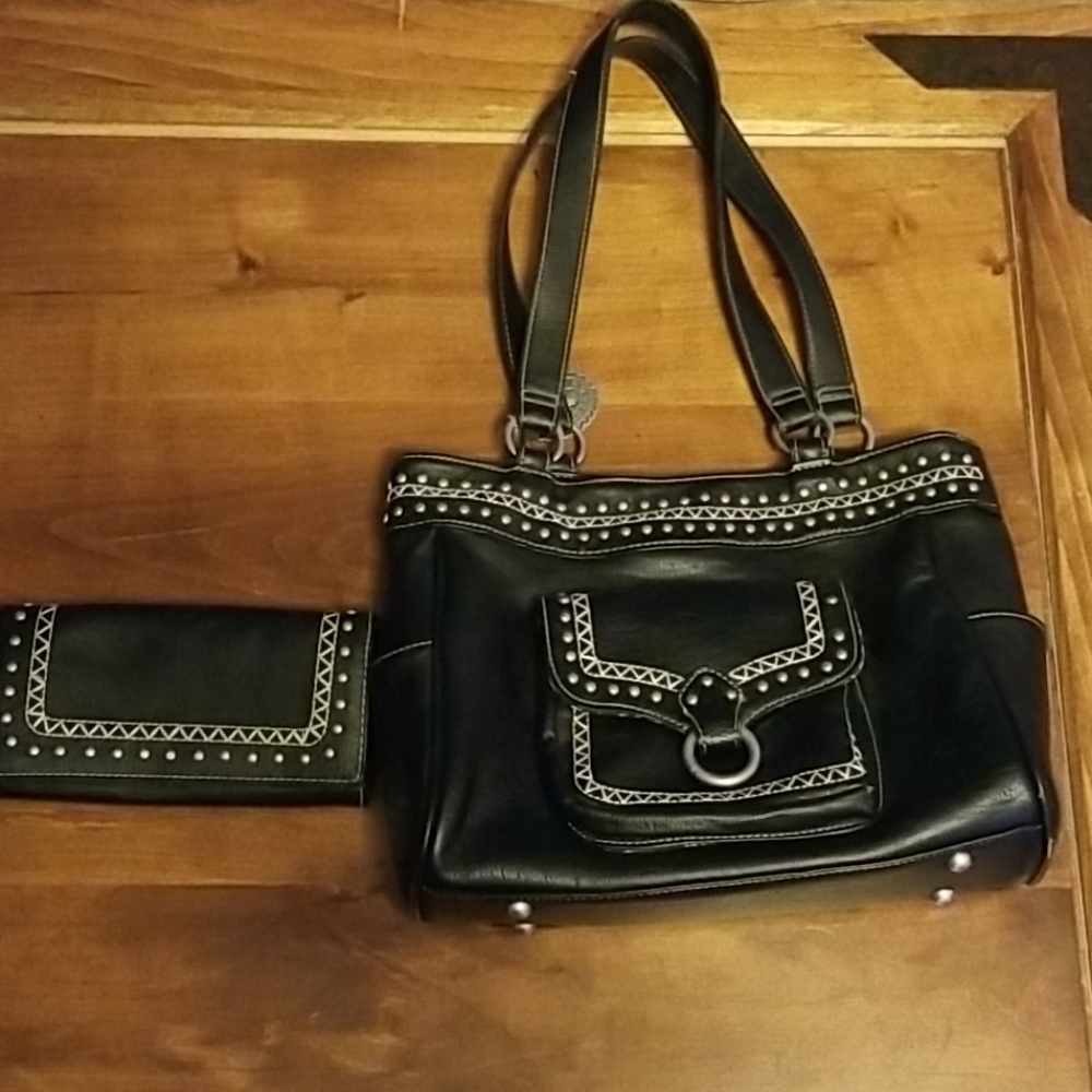 Purse and wallet set %100 genuine leather